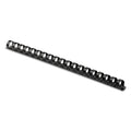 Fellowes Plastic Comb Bindings, 3/8" Diameter, 55 Sheet Capacity, Black, 25/Pack