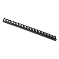 Fellowes Plastic Comb Bindings, 1/2" Diameter, 90 Sheet Capacity, Black, 25/Pack