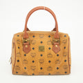 MCM Brown Monogam Visetos Pattern PVC x Leather Boston Bag #2451 by Bolt Boutique