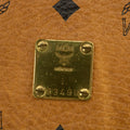 MCM Brown Monogam Visetos Pattern PVC x Leather Boston Bag #2451 by Bolt Boutique