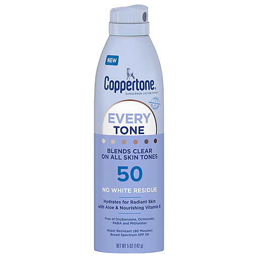 Coppertone Every Tone Sunscreen Spray - SPF 50 - 5oz by Pasteur Pharmacy