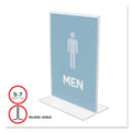 deflecto Classic Image Double-Sided Sign Holder, 5 x 7 Insert, Clear