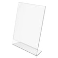 deflecto Classic Image Slanted Sign Holder, Portrait, 8.5 x 11 Insert, Clear