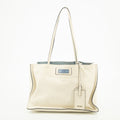 Prada Ivory Leather Mirror Tote Bag #2452 by Bolt Boutique