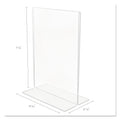 deflecto Classic Image Double-Sided Sign Holder, 5 x 7 Insert, Clear