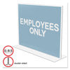deflecto Classic Image Double-Sided Sign Holder, 11 x 8.5 Insert, Clear