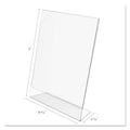 deflecto Classic Image Slanted Sign Holder, Portrait, 8.5 x 11 Insert, Clear