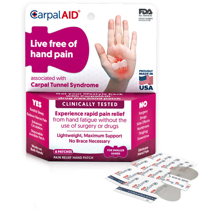CarpalAID Pain Relief Hand Patch Small by Pasteur Pharmacy