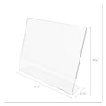 deflecto Classic Image Slanted Sign Holder, Landscaped, 11 x 8.5 Insert, Clear