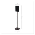deflecto Double-Sided Magnetic Sign Display, 8.5 x 11 Insert, 56" Tall, Clear/Black