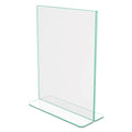 deflecto Superior Image Premium Green Edge Sign Holders, 8.5 x 11 Insert, Clear/Green