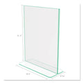 deflecto Superior Image Premium Green Edge Sign Holders, 8.5 x 11 Insert, Clear/Green
