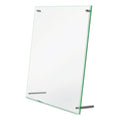 deflecto Superior Image Beveled Edge Sign Holder, Letter Insert, Clear/Green-Tinted Edges