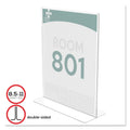 deflecto Superior Image Double Sided Sign Holder, 8.5 x 11 Insert, Clear