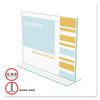deflecto Superior Image Premium Green Edge Sign Holders, 11 x 8.5 Insert, Clear/Green