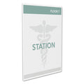 deflecto Superior Image Cubicle Sign Holder, 8.5 x 11 Insert, Clear