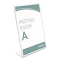 deflecto Superior Image Slanted Sign Holder, Portrait, 8.5 x 11 Insert, Clear