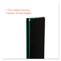 deflecto Double-Sided Magnetic Sign Display, 8.5 x 11 Insert, 56" Tall, Clear/Black
