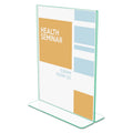 deflecto Superior Image Premium Green Edge Sign Holders, 8.5 x 11 Insert, Clear/Green