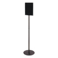 deflecto Double-Sided Magnetic Sign Display, 8.5 x 11 Insert, 56" Tall, Clear/Black