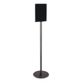 deflecto Double-Sided Magnetic Sign Display, 8.5 x 11 Insert, 56" Tall, Clear/Black