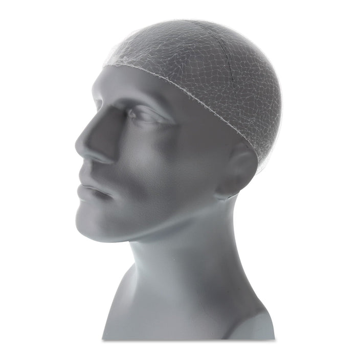 AmerCareRoyal Lightweight Latex-Free Hairnets, Nylon, 28", White, 144/Box