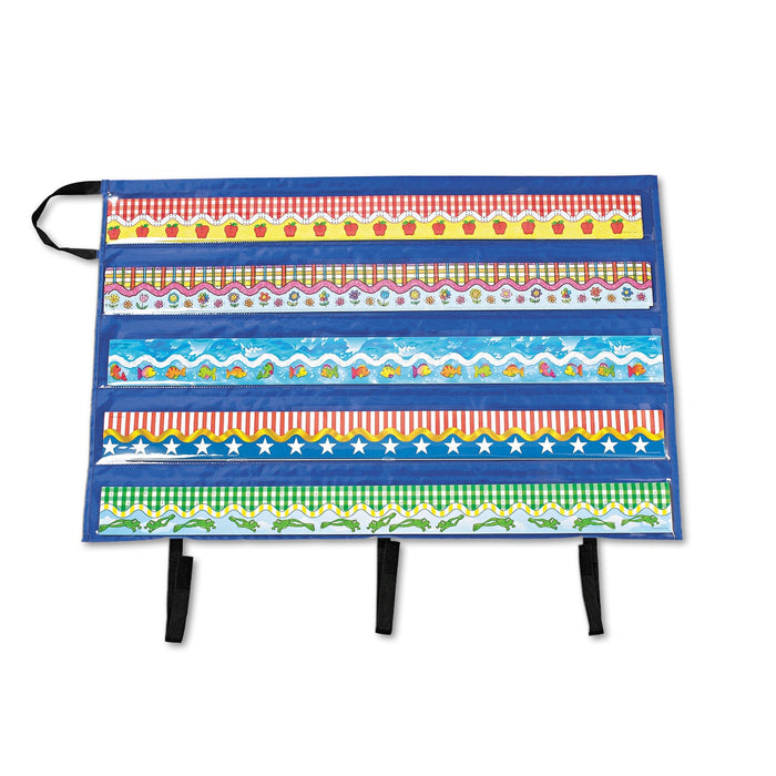 Carson-Dellosa Education Border Storage Pocket Chart, Blue/Clear, 41" x 24.5"