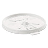 Dart Lift n' Lock Plastic Hot Cup Lids, With Straw Slot, Fits 12 oz to 24 oz Cups, Translucent, 100/Pack, 10 Packs/Carton
