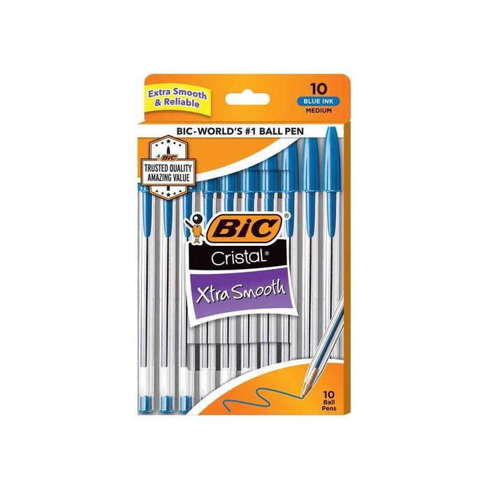 BiC Bi C Cristal Extra Smooth Blue Ink Medium Ball Pens by Pasteur Pharmacy