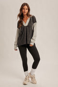 Color Block Hooded Sweatshirt by Boutique 23