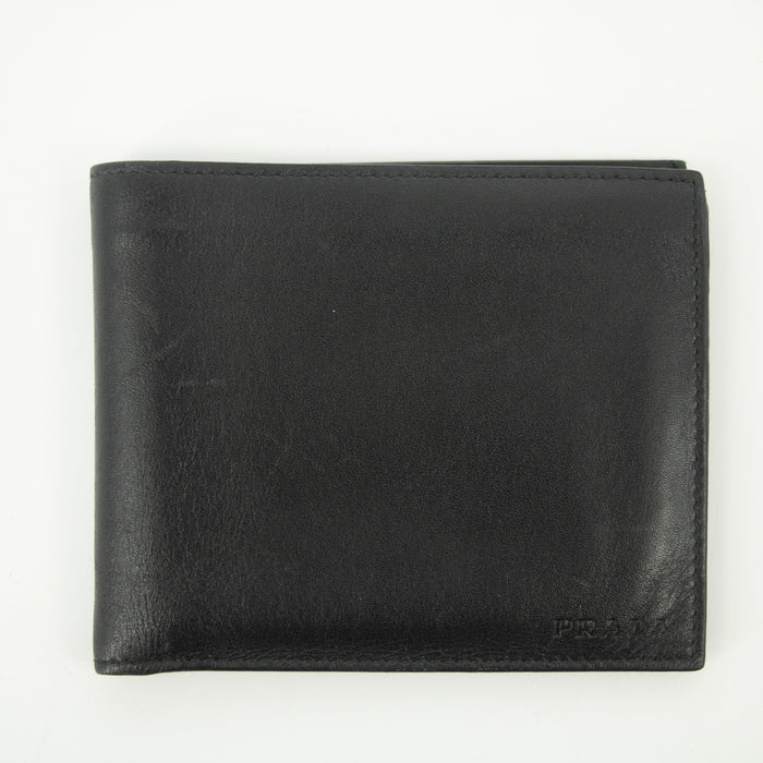 Prada Black Leather Bifold Wallet #2463 by Bolt Boutique