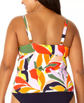 Anne Cole Plus Size Printed V-Neck Tankini Top Womens, Size 20W by Vanessa Jane