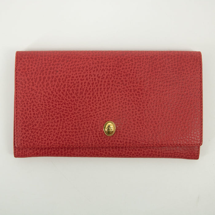 Christian Dior Red Leather Long Wallet #2465 by Bolt Boutique