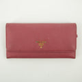Prada Pink Saffiano Leather Long Wallet #2466 by Bolt Boutique