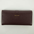 Prada Bordeaux Saffiano Leather Long Wallet #2467 by Bolt Boutique