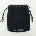 Chanel Cotton Quilted Drawstring Pouch Bag #2469 by Bolt Boutique