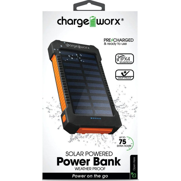 Chargeworx Power Bank 10K Solar, Black by Pasteur Pharmacy