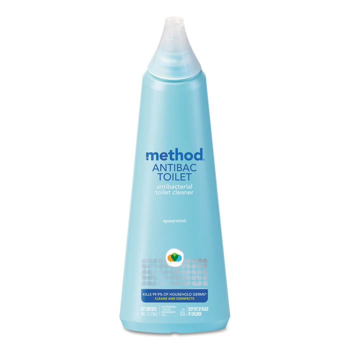 Method Antibacterial Toilet Cleaner, Spearmint, 24 oz Bottle, 6/Carton