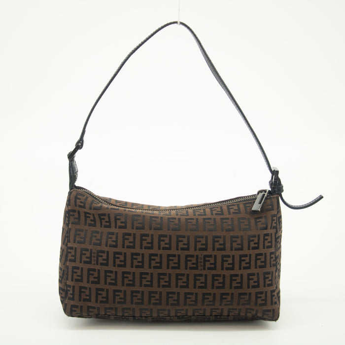 Fendi Zucca Brown Pochette Accessories Shoulder Bag #2473 by Bolt Boutique
