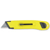 Stanley Plastic Light-Duty Utility Knife with Retractable Blade, 6" Plastic Handle, Yellow