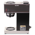 BUNN VPR Two Burner Pourover Coffee Brewer, 12-Cup, Stainless Steel, Black