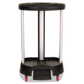 Rubbermaid Premium Step-On Linen Hamper, 30 gal, 20.38w x 22.25d x 37.88h, Aluminum/Plastic, Black