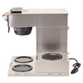 BUNN CWTF-3 Three Burner Automatic Coffee Brewer, 12-Cup, Black/Stainless Steel