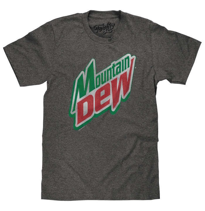 Mountain Dew Logo T-Shirt - Gray by Tee Luv