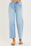 Wrenley Tummy Control High Rise Crop Wide Leg Jeans by Boutique 23