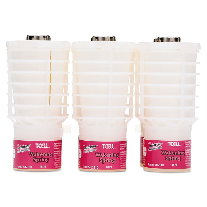 Rubbermaid TCell Microtrans Odor Neutralizer Refill, Awakening Spring, 48 ml, 6/Carton