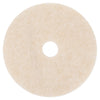 3M Ultra High-Speed TopLine Floor Burnishing Pads 3200, 20" Diameter, White/Amber, 5/Carton