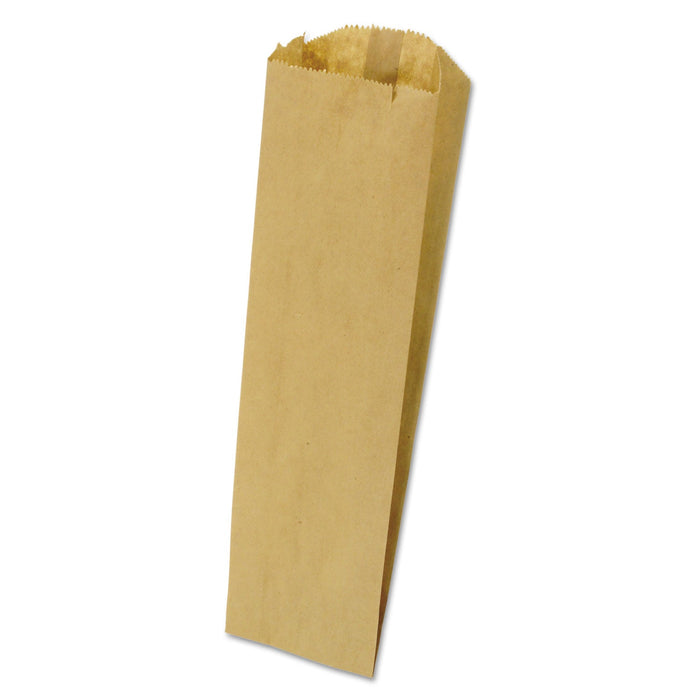General Grocery Pint-Sized Paper Bags for Liquor Takeout, 35 lb Capacity, 3.75" x 2.25" x 11.25", Kraft, 500 Bags