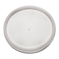 Dart Plastic Lids for Foam Cups, Bowls and Containers, Flat, Vented, Fits 6-32 oz, Translucent, 100/Pack, 10 Packs/Carton