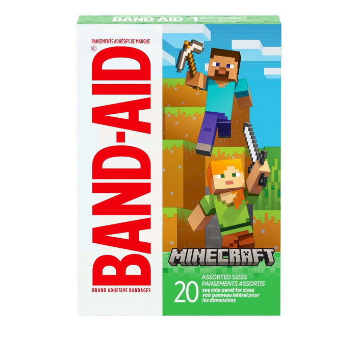 Band Aid Brand Band-Aid Adhesive Assorted Decorative Minecraft Bandages - 20ct by Pasteur Pharmacy